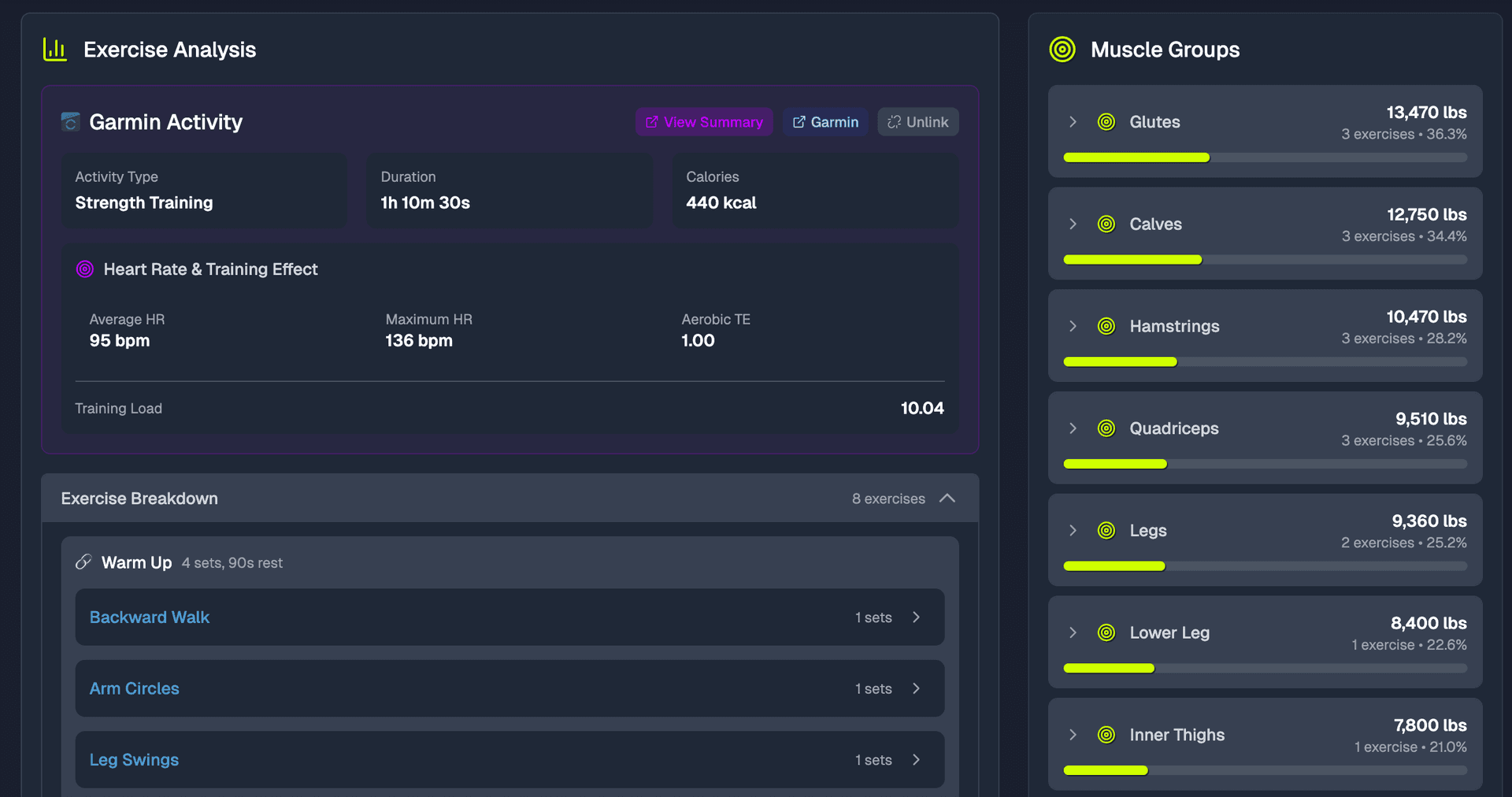 Workout Logger & Program Builder - detail
